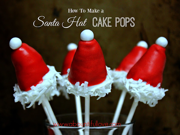 Santa Hat Cake Pops