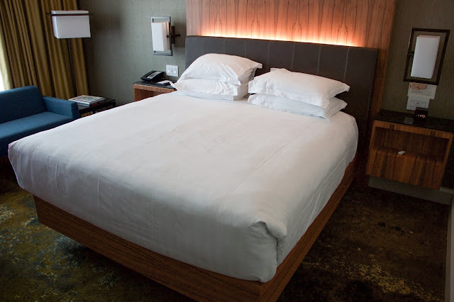 Renovated suite Hyatt Regency Calgary comfortable bed