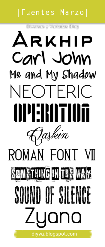 March Fonts