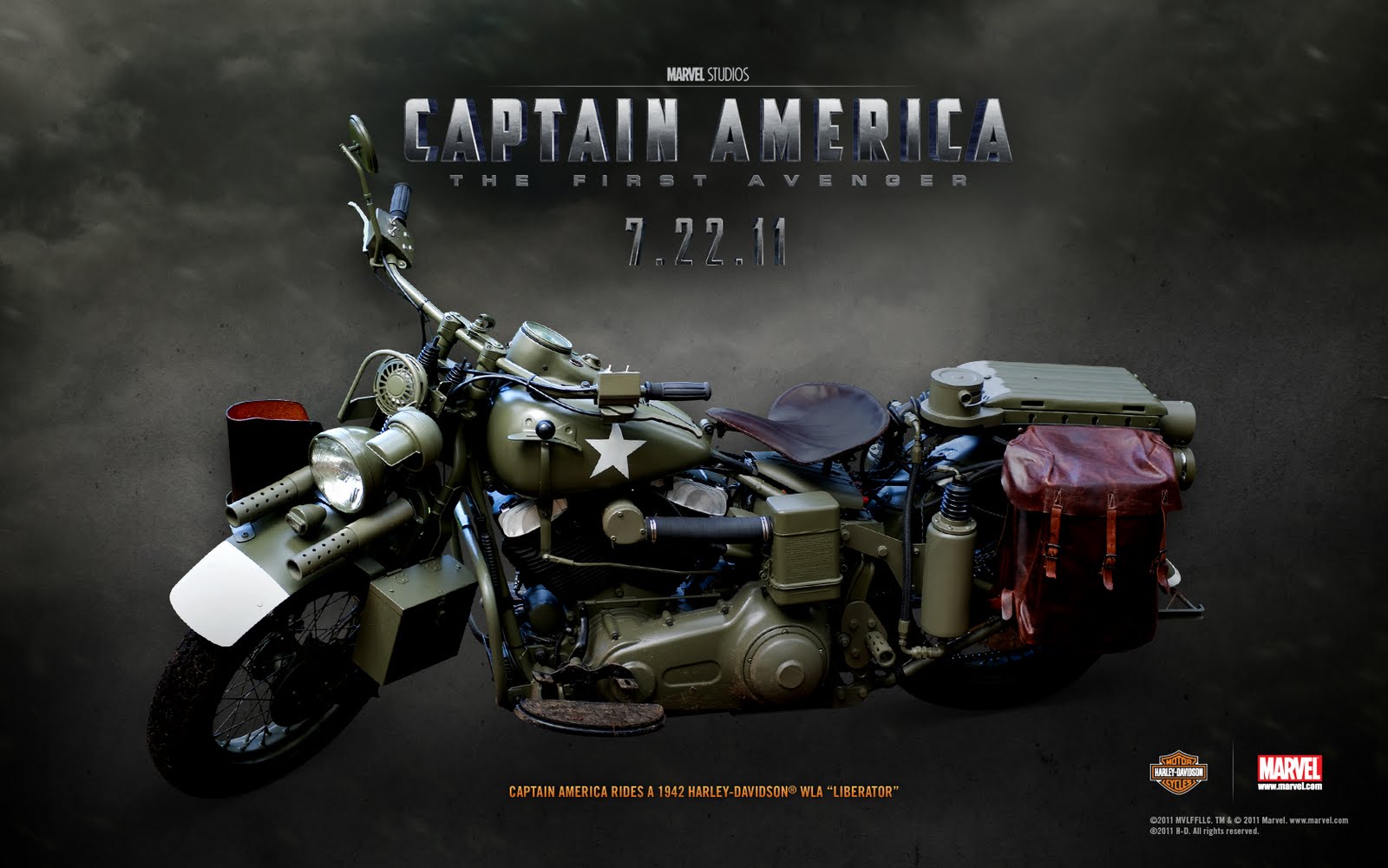 Harley Davidson 883 XWL WARBOY: Captain America's motorcycle ( the movie )