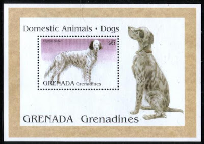 1995年グレナダ領グレナディーン諸島　イングリッシュ・セターの切手シート