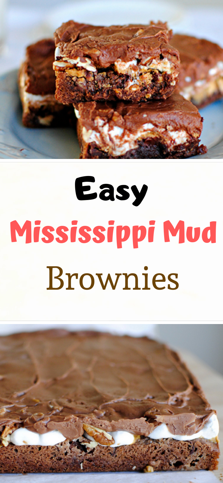 Easy Mississippi Mud Brownies Recipe | Reni's Kitchen