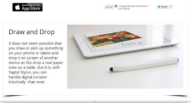 A Stylus which is as a digital dropper, moves videos & pictures from one screen to another