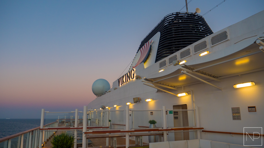 Viking Sea outdoor smoking area