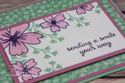 Floral Sending Smiles Card Made Using Stampin' Up! UK Supplies.  Buy Card Making Supplies here