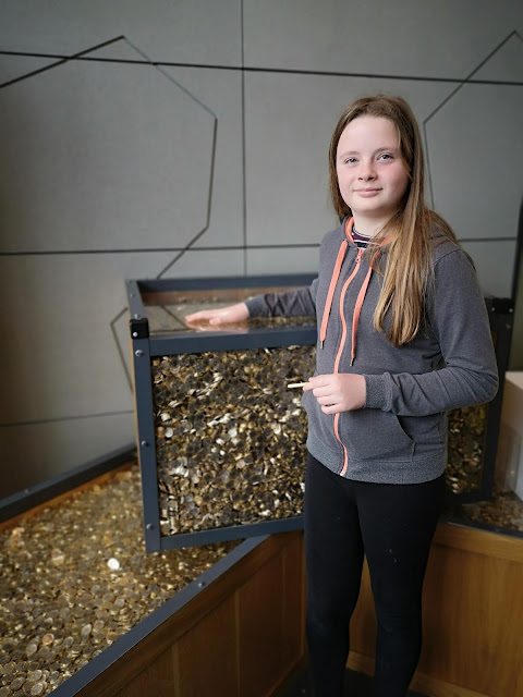 Tween girl at the Royal Mint Experience