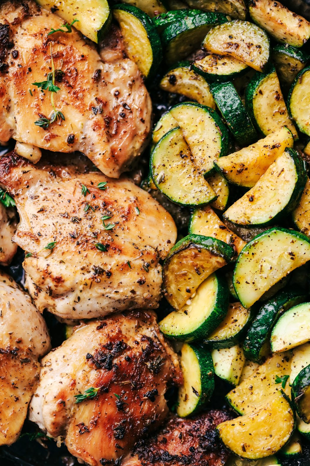 Buttery Garlic Herb Chicken with Zucchini Healthy Food Recipes 