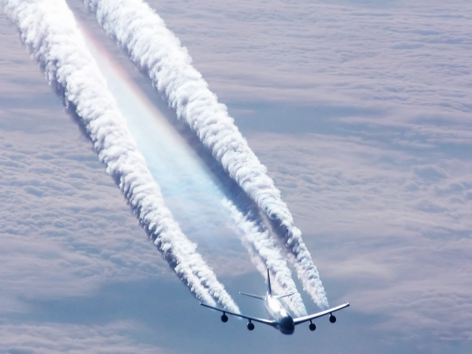 XS Wallpapers HD Aircraft Condensation Trails