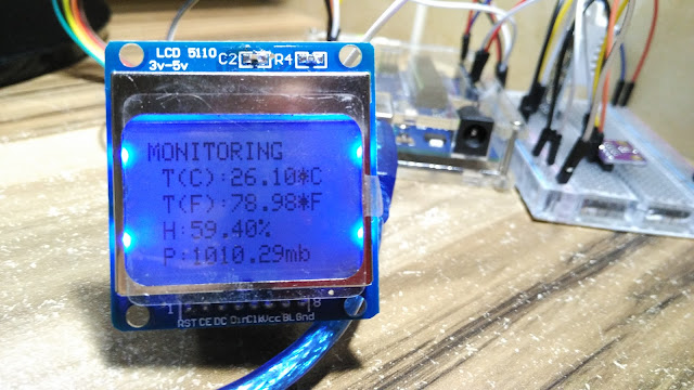 using nokia 5110 lcd module as arduino project display