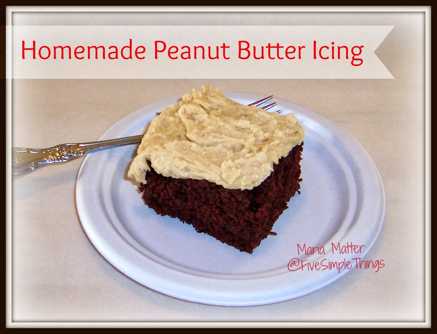 Five Simple Things Homemade Peanut Butter Icing
