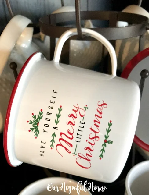 Have Yourself A Merry Little Christmas enamelware mug