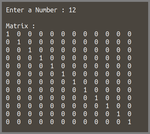 what is identity matrix in python