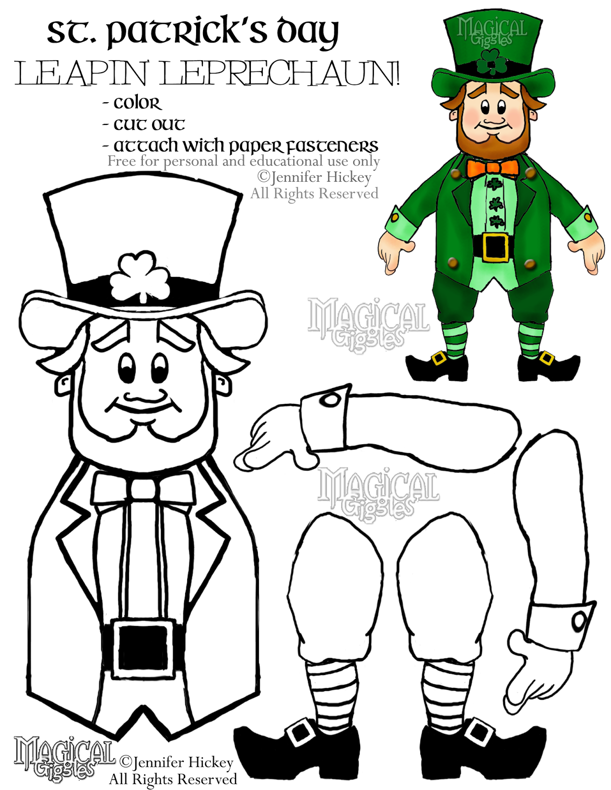 Leprechaun Clips - A St. Patrick&rsquo;s Day Craft Project.