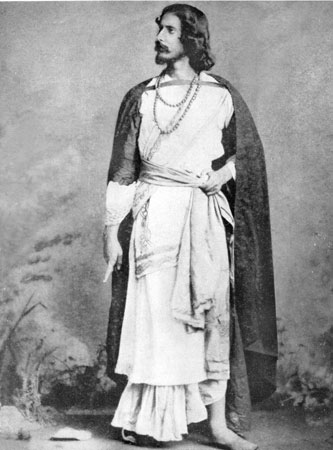 Rabindranath Tagore on stage as an actor | Indian Author & Poet Rabindranath Tagore Rare Photos | Rare & Old Vintage Photos