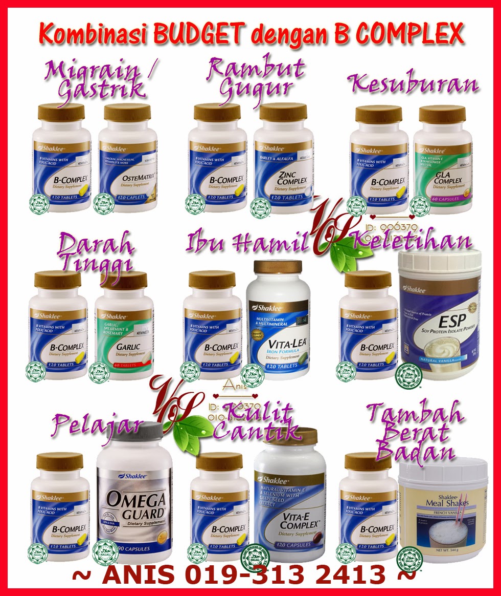 Vitamin B Complex Kepentingan serta Kebaikan Beli Vitamin Shaklee