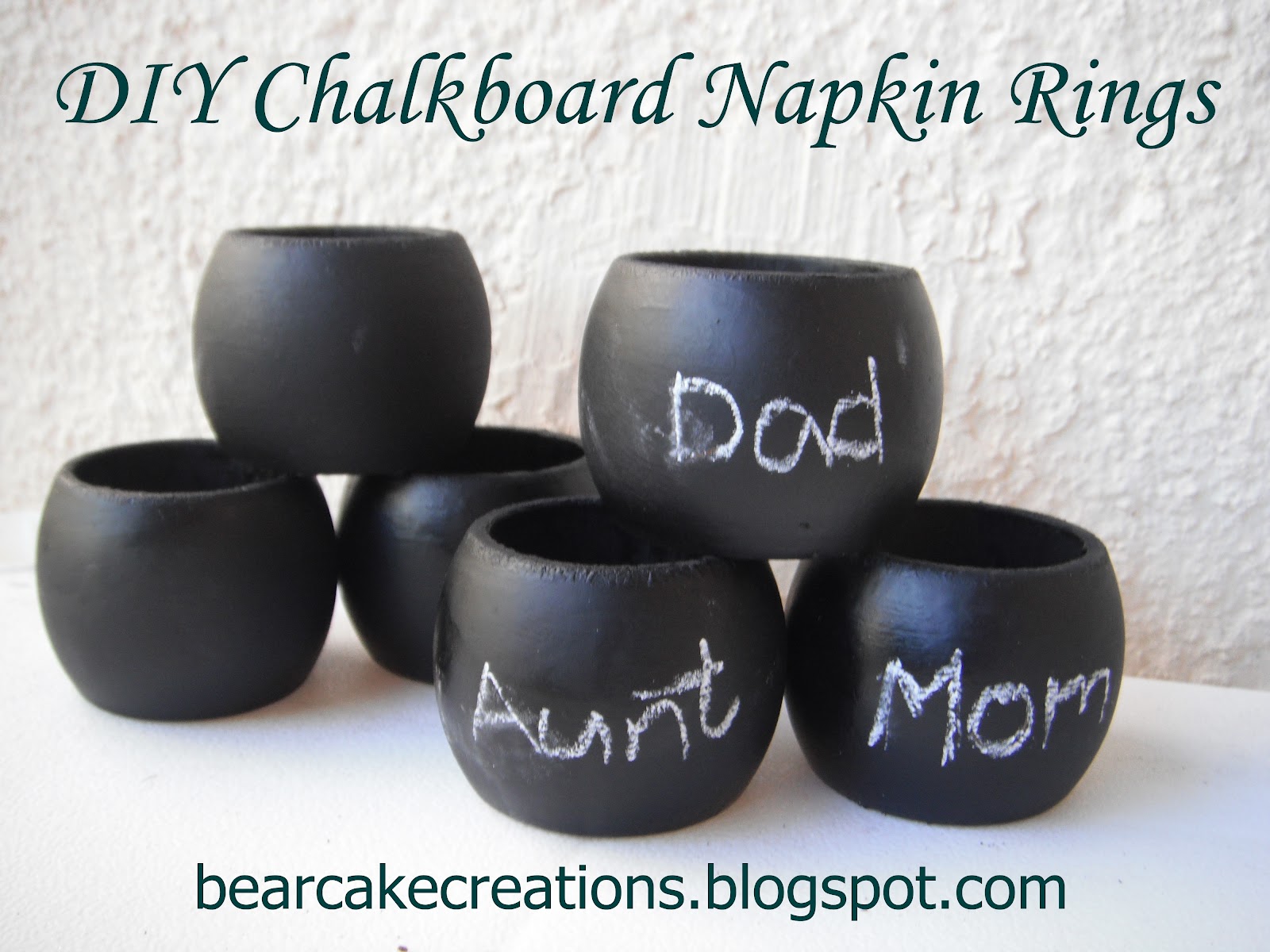 BearCake Creations: Chalkboard Napkin Rings