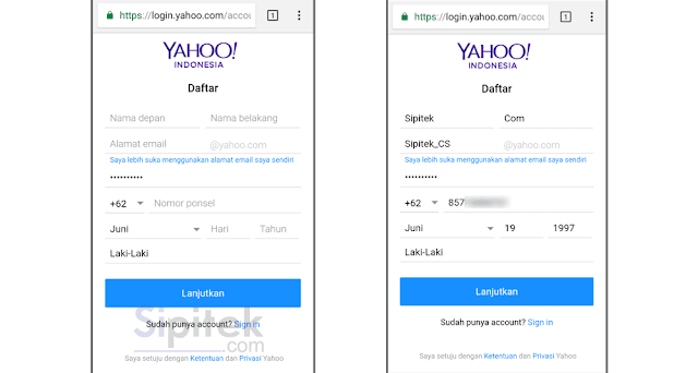 Cara Membuat Email Yahoo lewat HP Android Cara Membuat Email Yahoo lewat HP Android