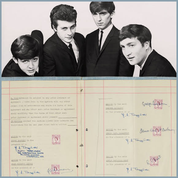 Premier contrat entre Brian Epstein et les Beatles vendu 306 000 euros