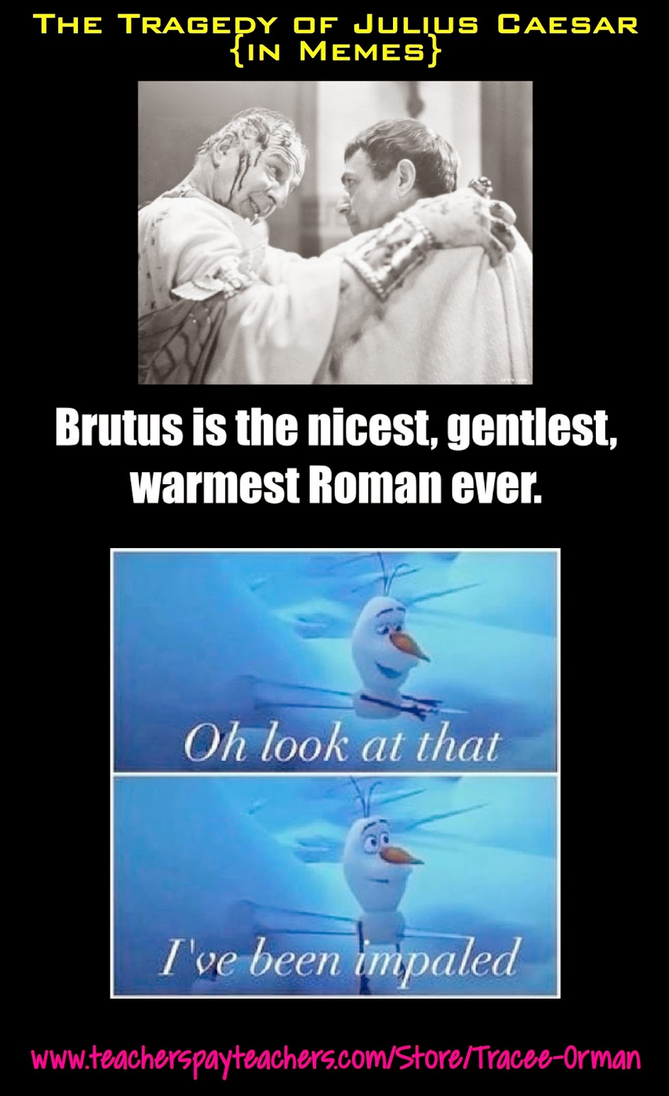 "Oh, look at that. I've been impaled." Julius Caesar in Memes