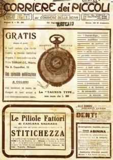 Corriere dei Piccoli 35 - 22 Settembre 1909 | CBZ 200 dpi | Settimanale | Fumetti
Corriere dei Piccoli anche noto come Corrierino o CdP, è stata la prima rivista settimanale di fumetti dell'editoria italiana, pubblicata dal 1908 al 1995.
Nell'editoriale di quel primo numero, titolato Come fu e come non fu..., il direttore tracciò le linee guida del piano editoriale del giornale ed esortò il giovane lettore a leggere la rivista sotto la luce più chiara, imitando il genitore che legge con aria di importanza il Corriere della Sera. Il pubblico cui il giornale si rivolgeva era dichiaratamente quello dei figli della nascente borghesia, fedele lettrice del Corriere, ma non soltanto, tanto che di quel primo numero furono tirate ben 80.000 copie.