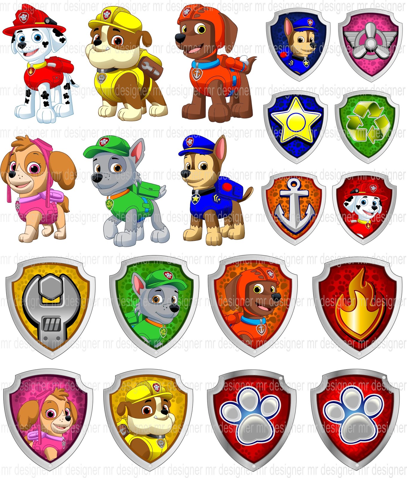 Patrulha Canina Vetores Corel - R$ 10,00 em Mercado Livre