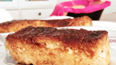 Flan de pan al microondas