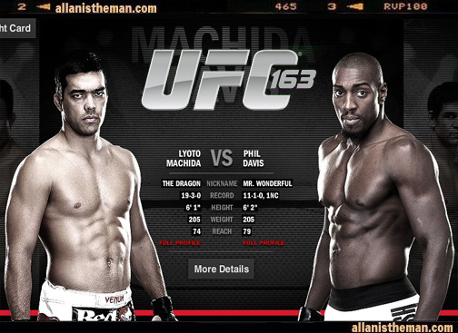 UFC 163: Lyoto Machida vs Phil Davis Replay Video