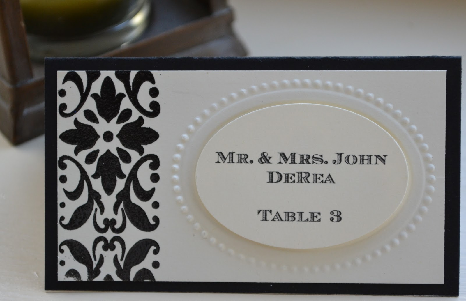 Gail's Creative Chaos Name Cards for The Wedding