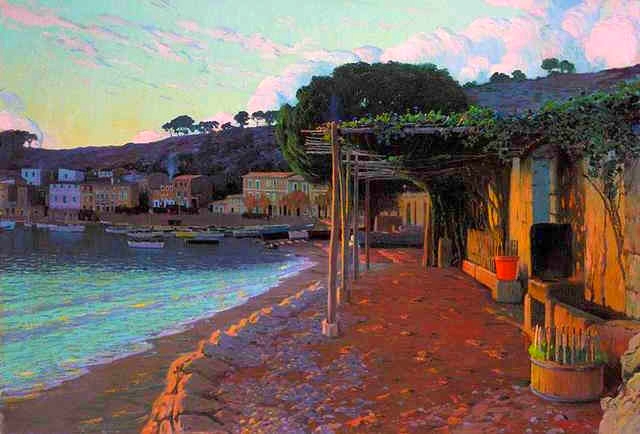 Casa de pescadors - El port de Sóller (Santiago Rusiñol) Casa de pescadors - El port de Sóller (Santiago Rusiñol)