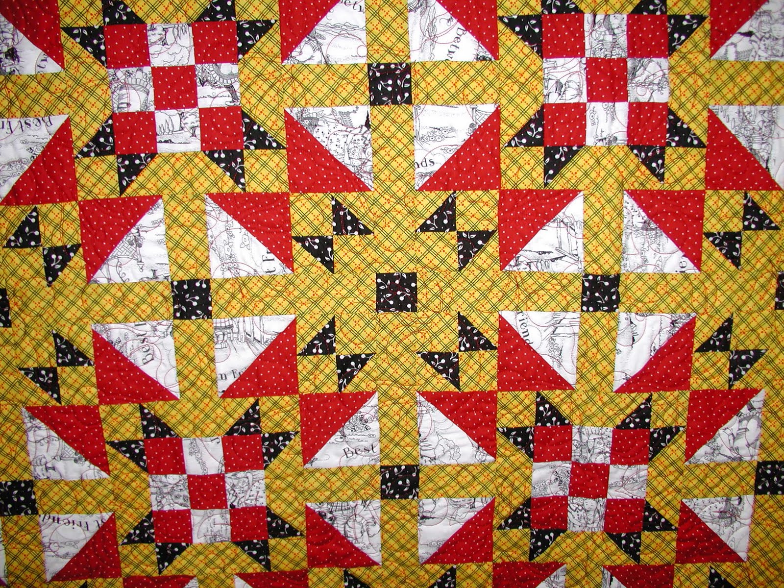 Nuts and Bolts Quilting Company RYBW Red Yellow Black and White