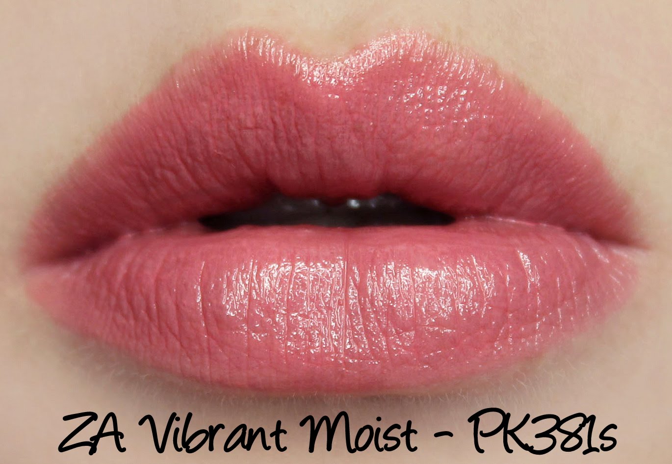 ZA Vibrant Moist Lipstick - PK381s swatches & review