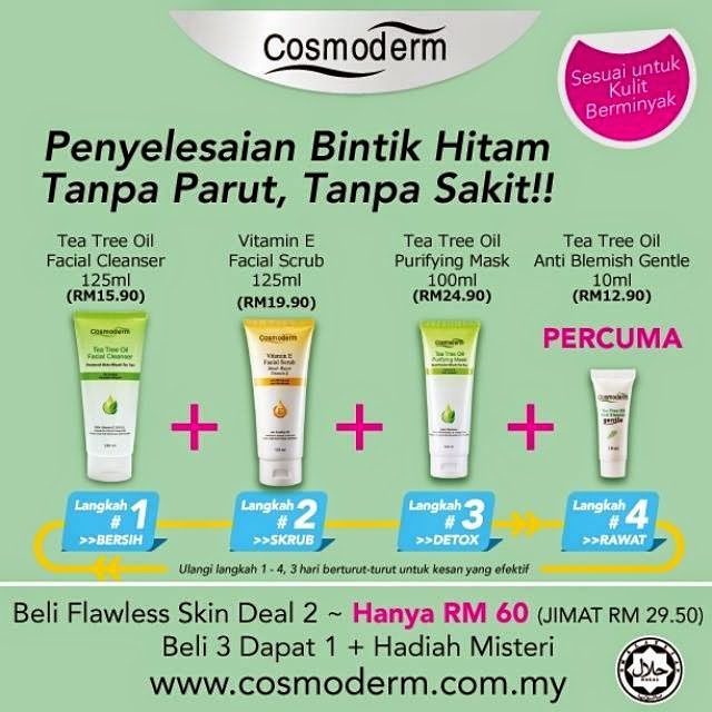 Cosmoderm Tea Tree Oil Anti Acne Set Cleanser Toner Moistr X Press Anti Jerawat Shopee Malaysia