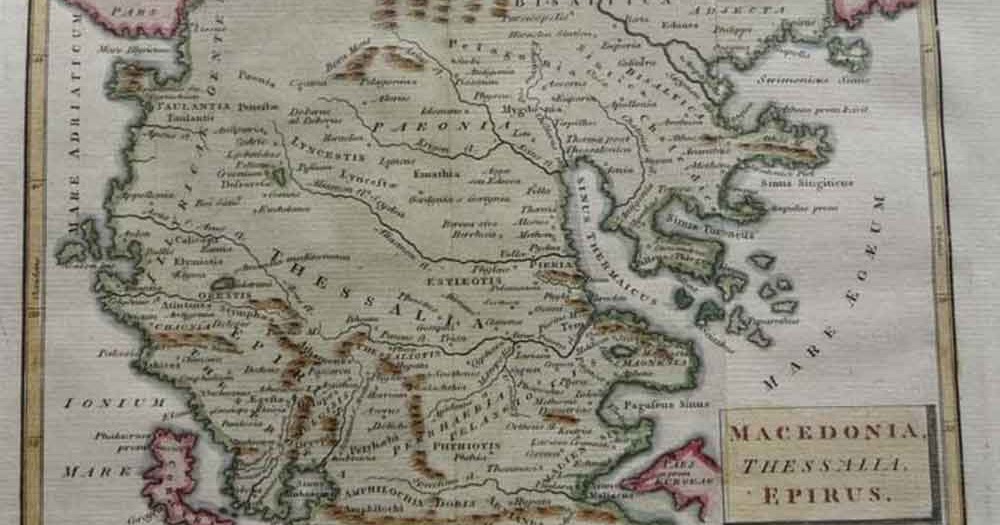 Makedonien Karte von Christophorus Cellarius - 1687