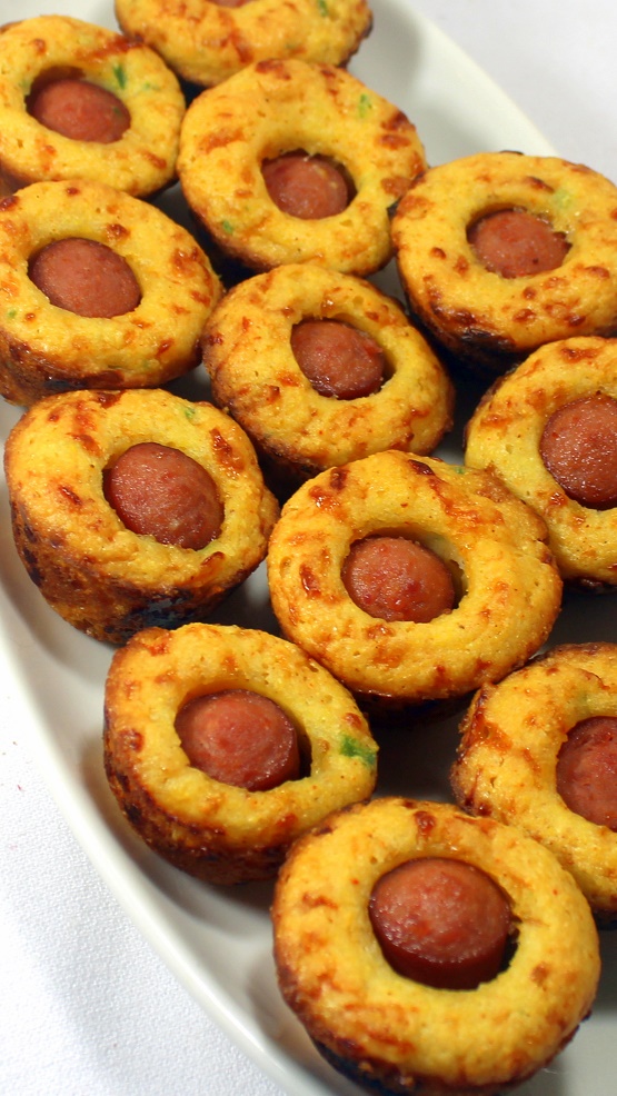 52 Ways to Cook CORN DOG Jalapeno Cheddar Cornbread Mini Muffins