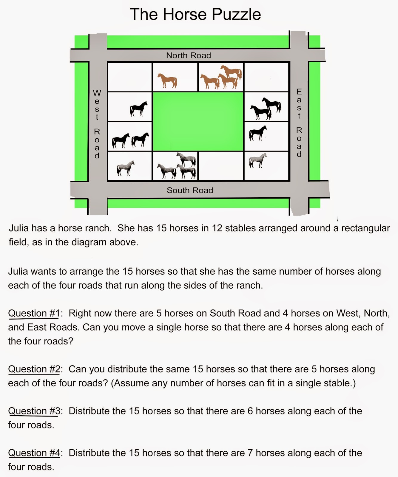 1001 Math Problems The Horse Puzzle