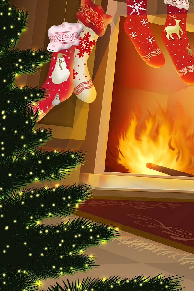 Christmas Tree and Chimney  Galaxy Note HD Wallpaper Christmas Tree and Chimney  Galaxy Note HD Wallpaper