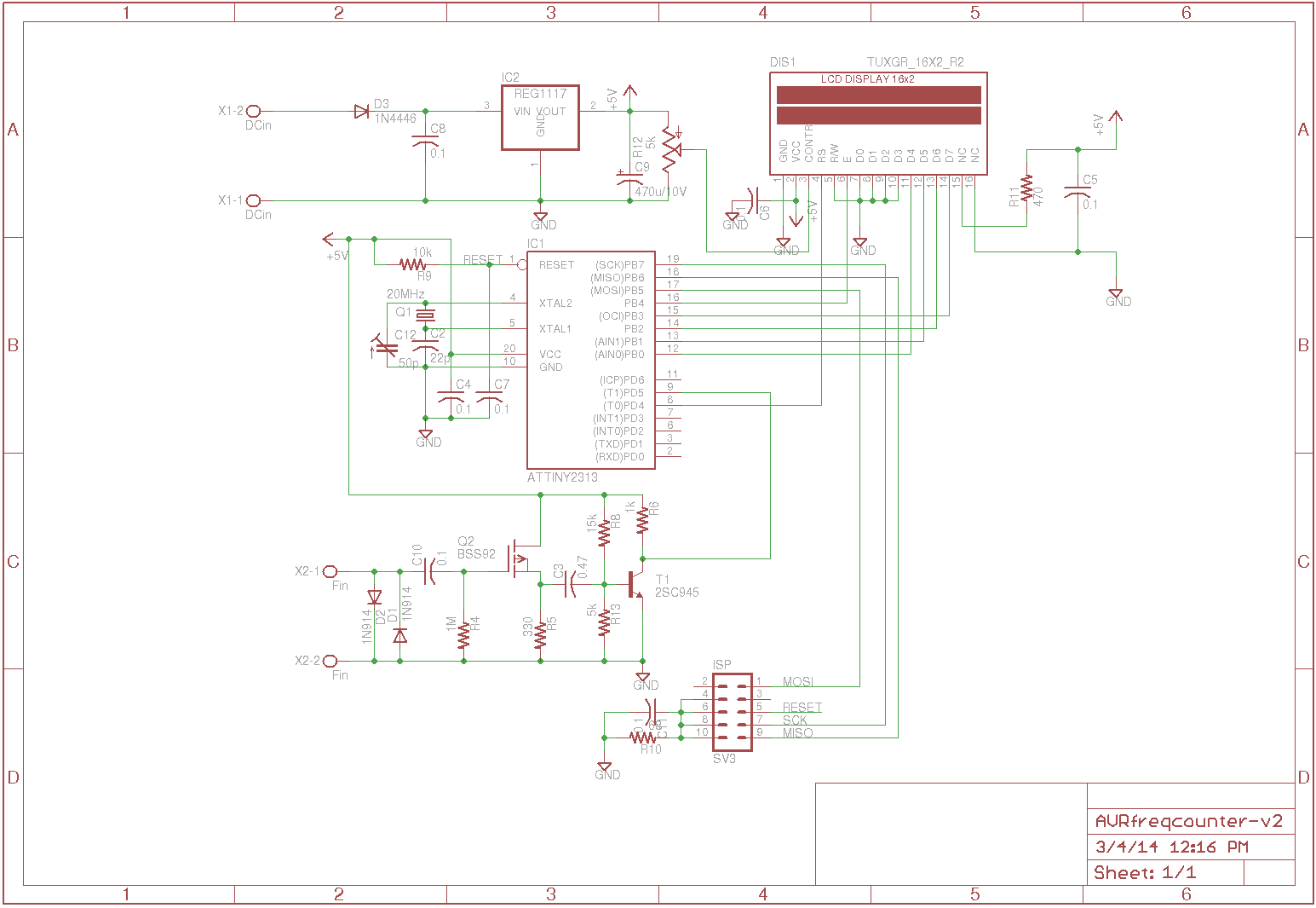 Frequency Counter using ATtiny2313