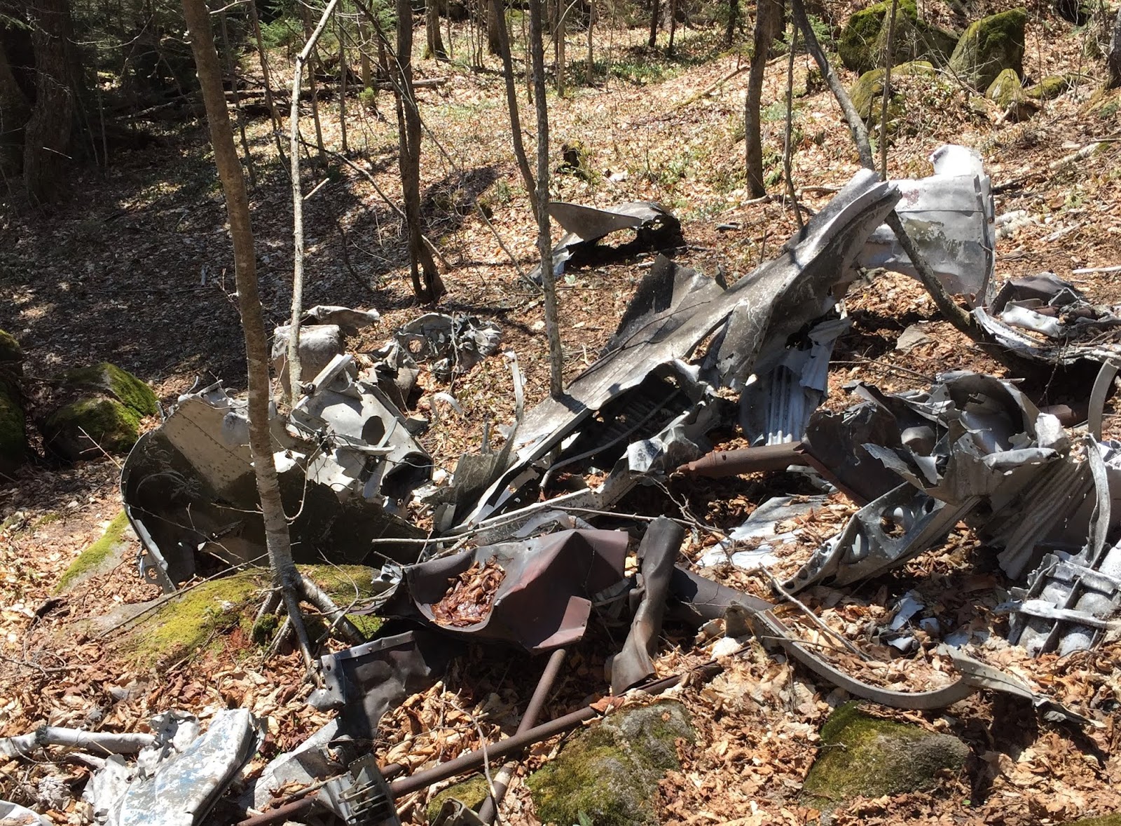 Rondinones' Adventures B18 Plane Crash Wreckage Woodstock, NH