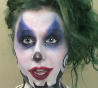 Easy Joker Clown Halloween Makeup Tutorial