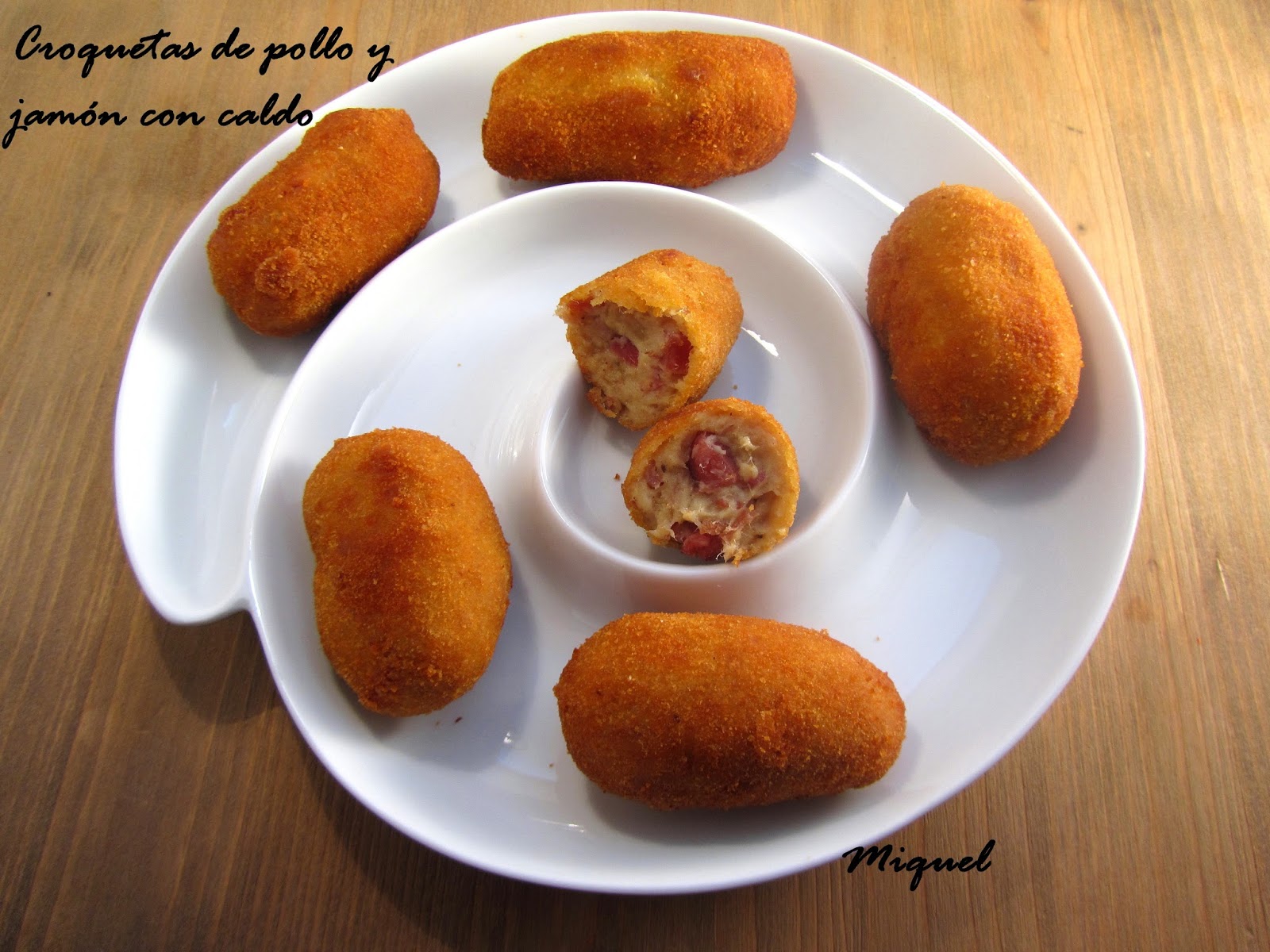 Les receptes del Miquel Croquetas de pollo y jamón con caldo