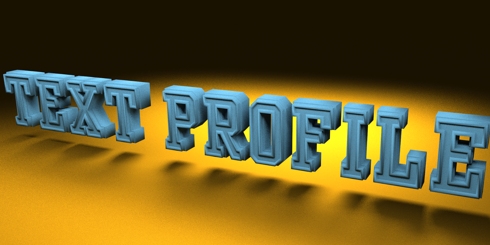 Eric Lindley Illustration: Blender 3D Beveled Text Profile