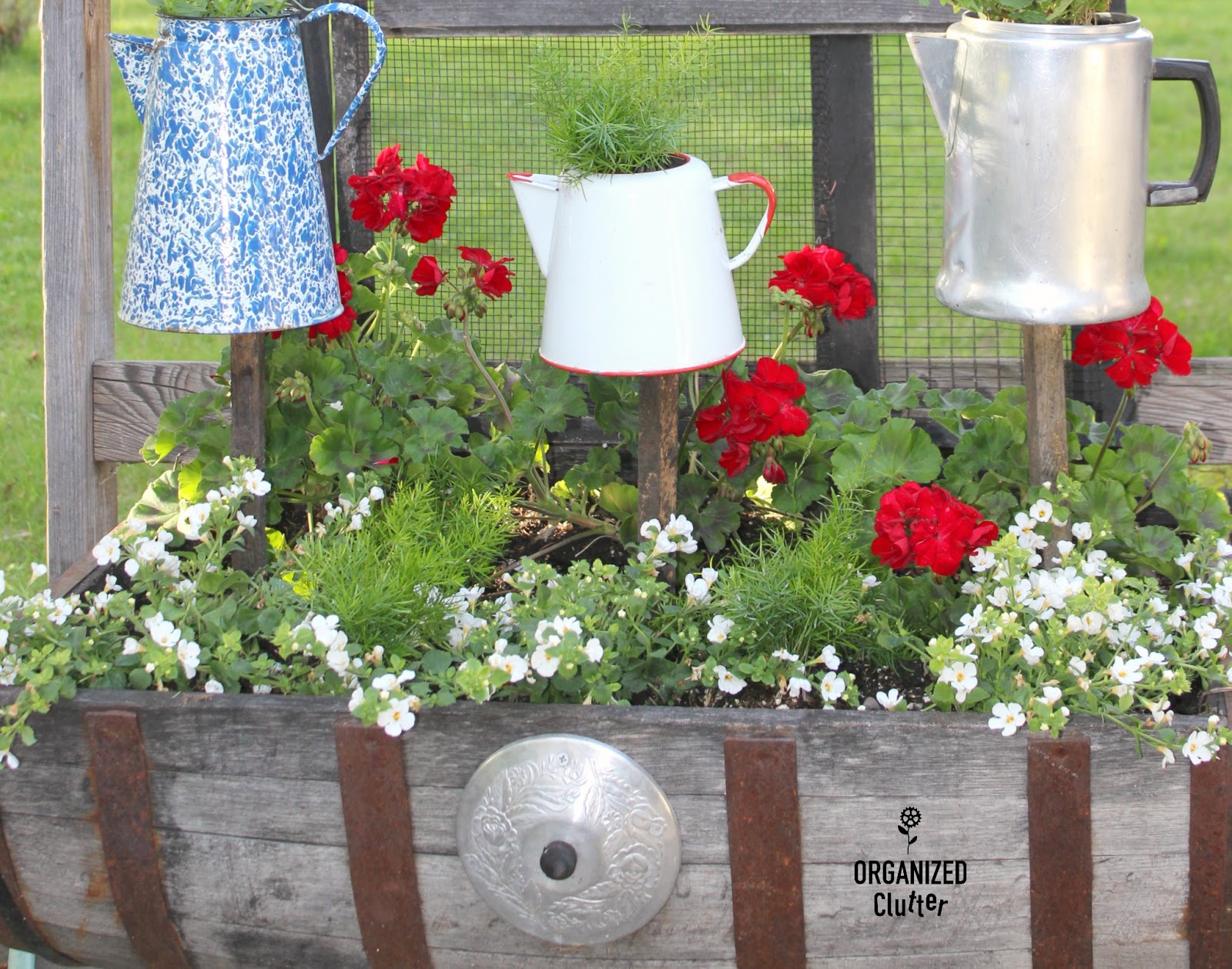 Junk Garden Coffee Pot Planters Organized Clutter