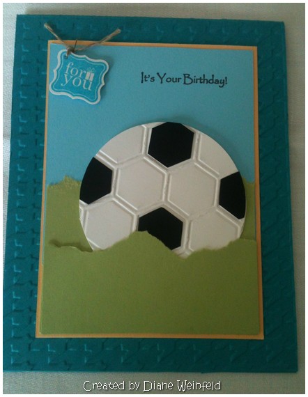 ToniStamps: Soccer Ball card by Diane!