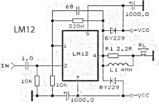 schematic LM12 high power amplifier