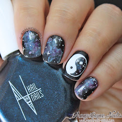 nails yang yin nail galaxy designs challenge alphabet hipster cool colorful ying brown ana using yinyang nailpolis polish silver styles