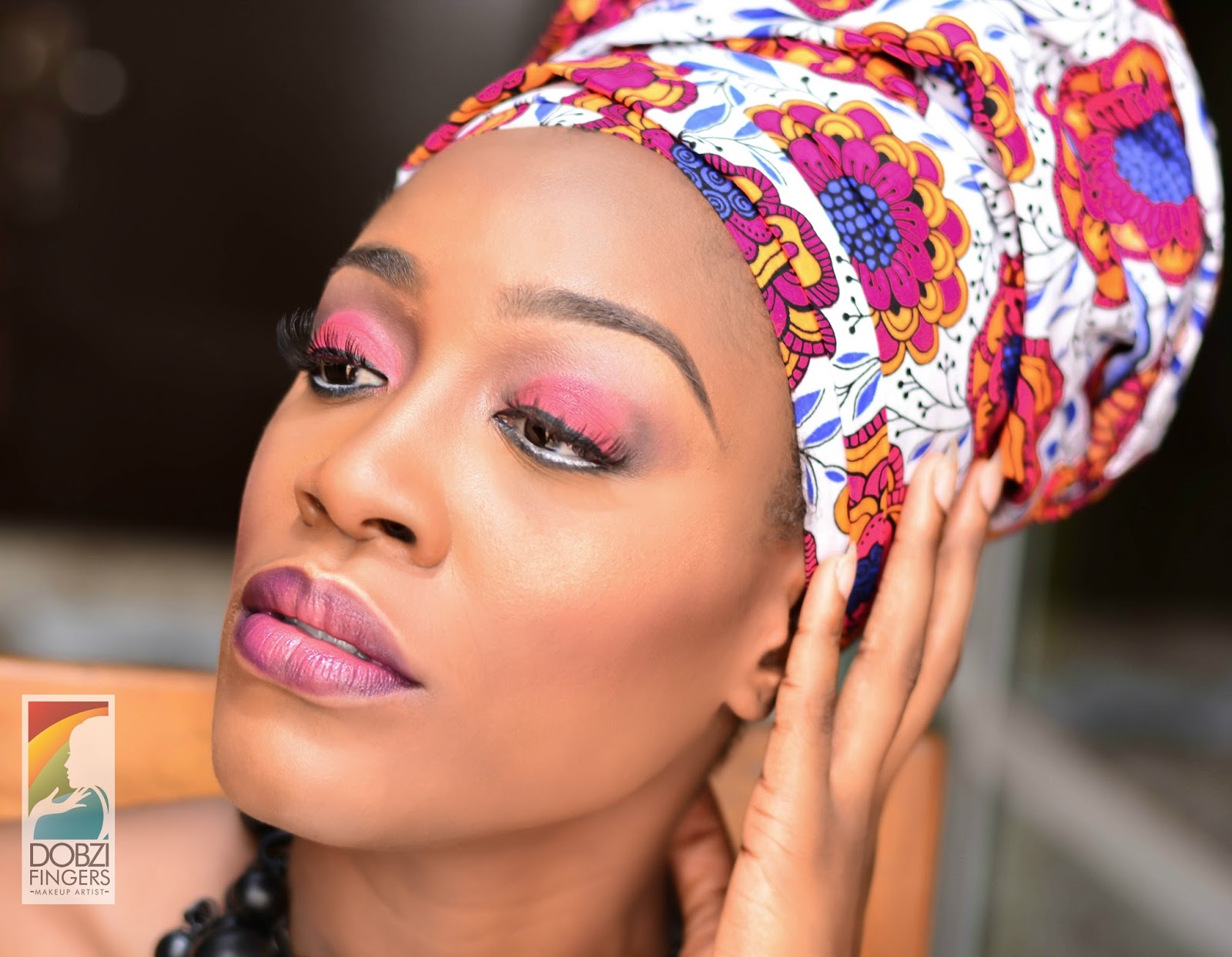 Dobzi Fingers - Ankara Inspired Makeup, Nigerian Makeup Artist