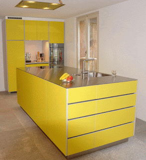 Modern Yellow Kitchen Cabinet