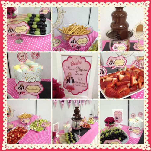 Chocolate Fountain: Barbie Theme Party
