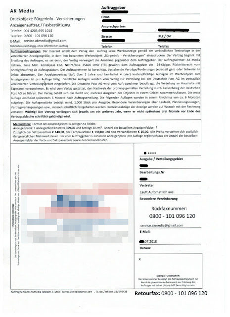 Scan: AK Media Reklam, Offerte / Juli 2018