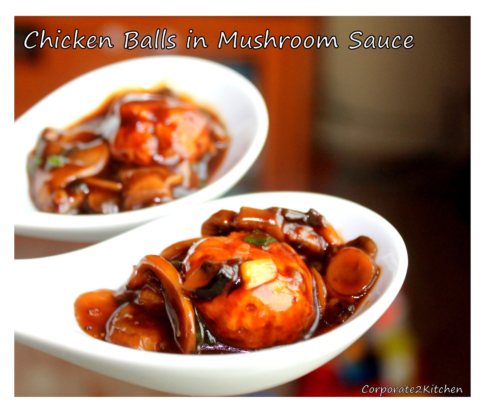 Korporate 2 Kitchen Steamed Chicken Balls in Mushroom Sauce